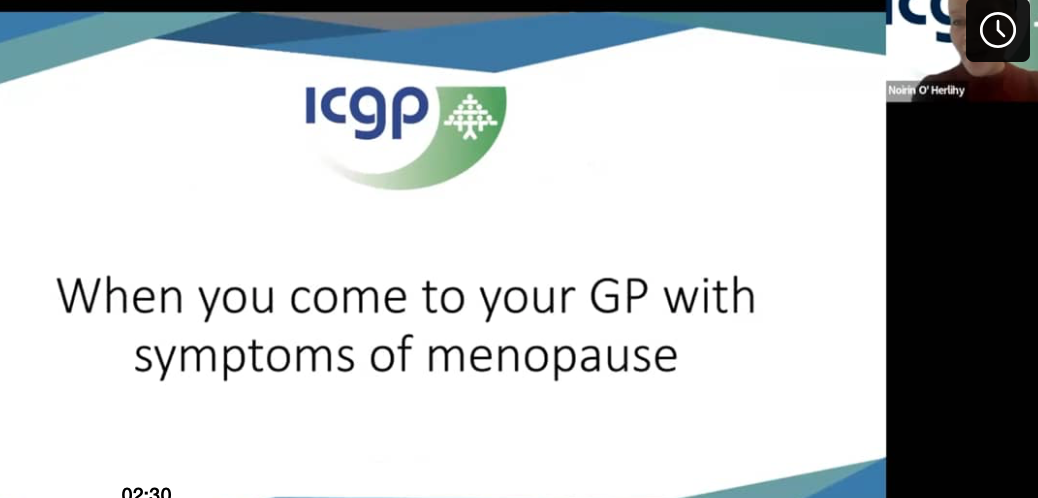 Screenshot of Menopause: When to go to your GP video